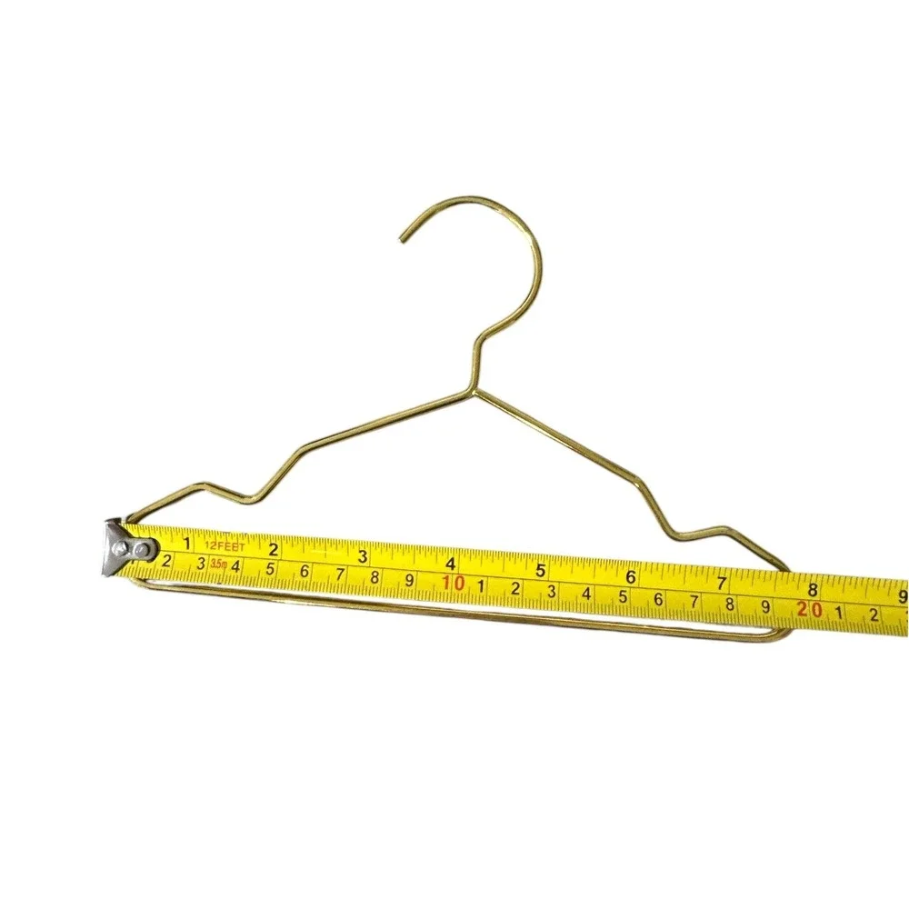 Gold Mini Metal Hangers 13 Piece Set for Kids, Pet & Doll Clothes Strong Durable